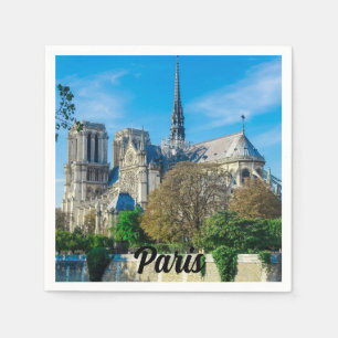 Serviette En Papier Notre Dame de Paris en France