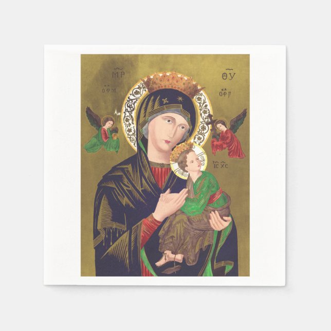 Serviette En Papier Notre-Dame du Perpétuel Secours (Devant)