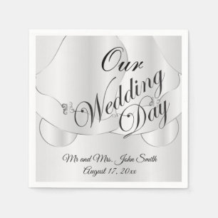 Serviette En Papier Notre jour de mariage - Mariage Bells