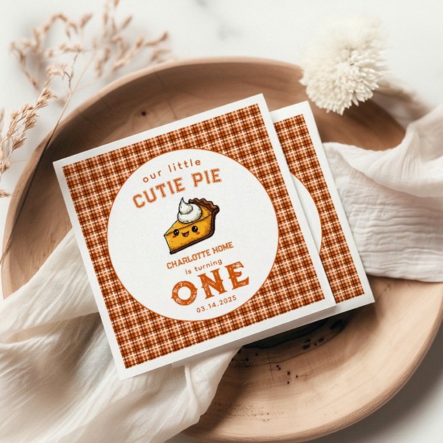 Serviette En Papier Notre Little Cutie Pi Jour 1er Anniversaire (Créateur téléchargé)