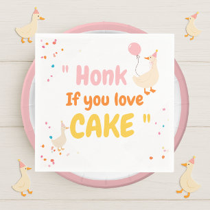 Serviette En Papier Notre Oie Silencieuse Est En Train De Tourner Un  