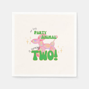 Serviette En Papier Notre petit animal en ballon pour fête d'anniversa