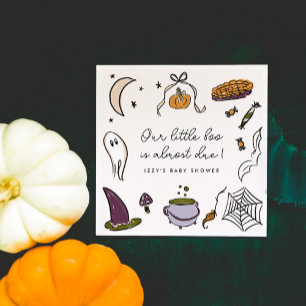 Serviette En Papier Notre petit Baby shower d'Halloween presque dû
