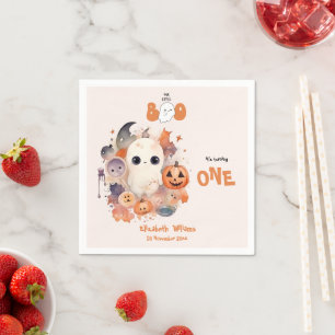 Serviette En Papier Notre Petit Boo Halloween 1er Anniversaire
