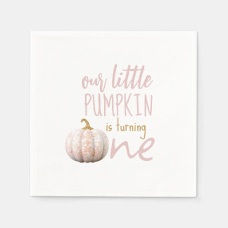 Serviette En Papier Notre petit Citrouille 1er Anniversaire Papier Nap