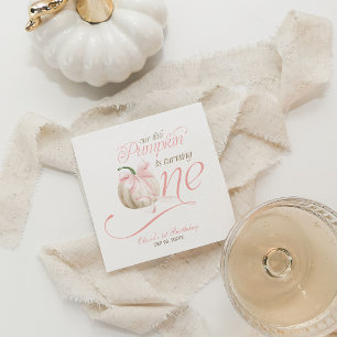 Serviette En Papier Notre Petit Citrouille Fait Son Premier Anniversai