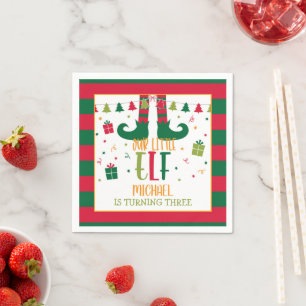 Serviette En Papier Notre Petit Elfe Anniversaire Serviettes de fête -