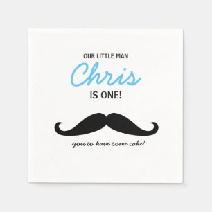Serviette En Papier Notre Petit Homme est un ! Moustache tu as du gâte