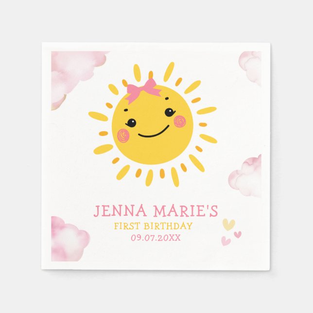 SERVIETTE EN PAPIER NOTRE PETIT SOLEIL EN FAIT UN (Devant)