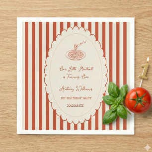 Serviette En Papier Notre petite boulette de viande fête son 1er anniv