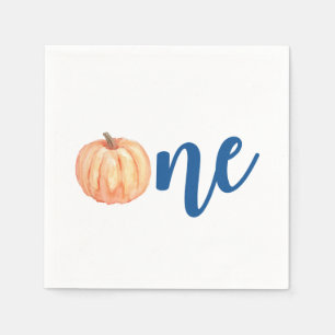 Serviette En Papier Notre petite citrouille Un an bleu premier anniver