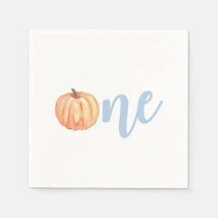 Serviette En Papier Notre petite citrouille Un gâteau bleu pastel pour