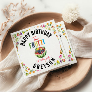 Serviette En Papier Notre petite cutie fruitt 2e fête d'anniversaire