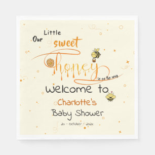 Serviette En Papier Notre petite douceur de miel arrive Baby Shower