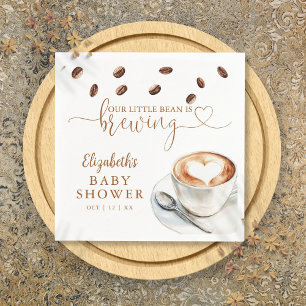 Serviette En Papier Notre petite fève prépare un Baby Shower café