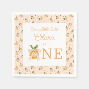 Serviette En Papier Notre petite mignonne a un an, premier anniversair