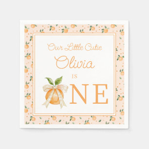 Serviette En Papier Notre petite mignonne a un an, premier anniversair