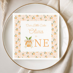 Serviette En Papier Notre petite mignonne a un an, premier anniversair