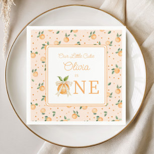 Serviette En Papier Notre petite mignonne a un an, premier anniversair