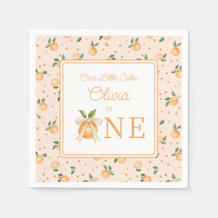 Serviette En Papier Notre petite mignonne a un an, premier anniversair
