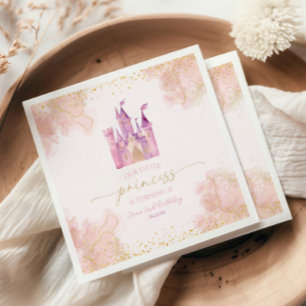 Serviette En Papier Notre petite princesse Château Royal Fête d'annive