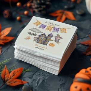 Serviette En Papier Notre petite sorcière fête son premier anniversair