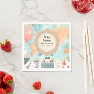 Serviette En Papier Notre Plus Grande Aventure Fête de Naissance Neutr