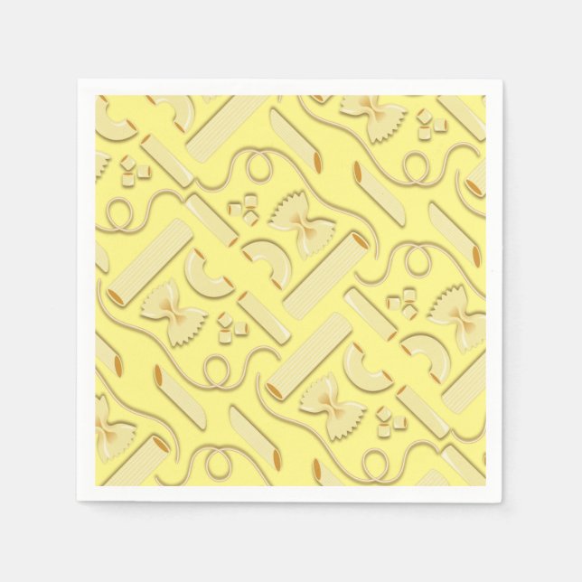 Serviette En Papier Nouilles Pasta Enfant 1er Anniversaire fête Italie (Devant)