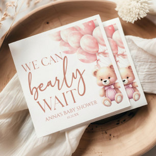 Serviette En Papier Noun ours en peluche rose nous pouvons à peine att