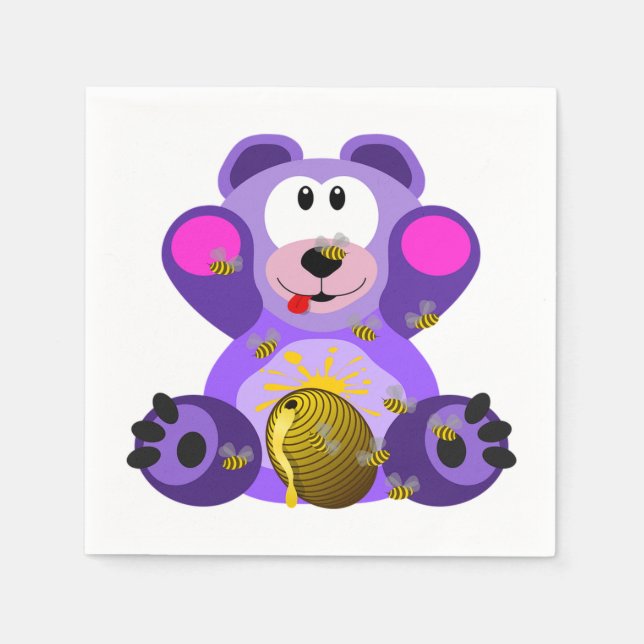 Serviette En Papier Nounours (Devant)