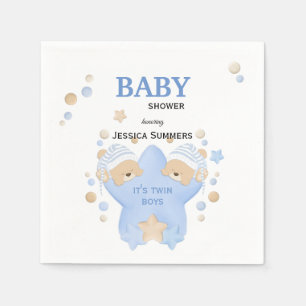 Serviette En Papier Nounours couchage mignon Twin Baby Boys Douche Na
