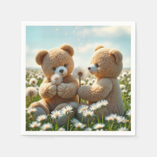 Serviette En Papier Nounours dans un champ d'été