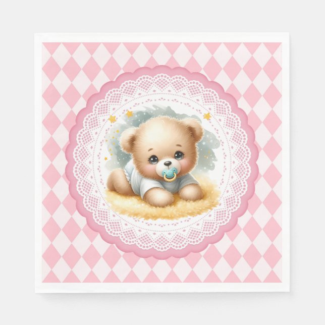 Serviette En Papier Nounours en peluche (Devant)