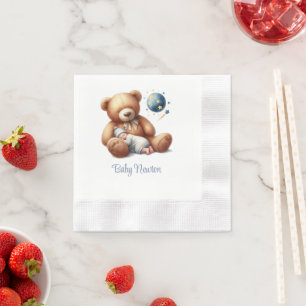 Serviette En Papier Nounours Ourson Garçon