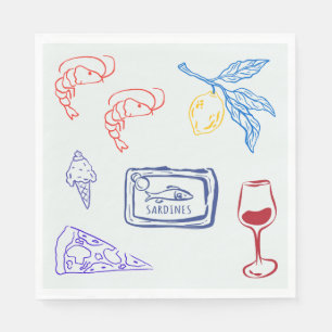 Serviette En Papier Nourriture côtière italienne