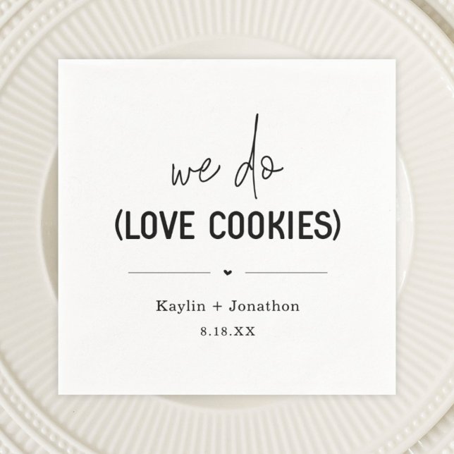 Serviette En Papier Nous aimons les cookies Mariage serviettes (Créateur téléchargé)