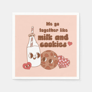 Serviette En Papier Nous Allons Ensemble Comme le Lait et les Cookies
