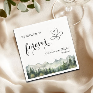 Serviette En Papier Nous avons choisi Forever Elegant Wedding