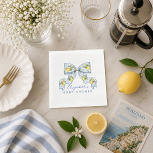 Serviette En Papier Nous avons hâte de vous presser Baby Shower au cit