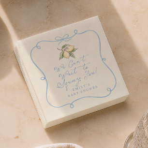 Serviette En Papier Nous avons hâte de vous presser Baby Shower au Cit