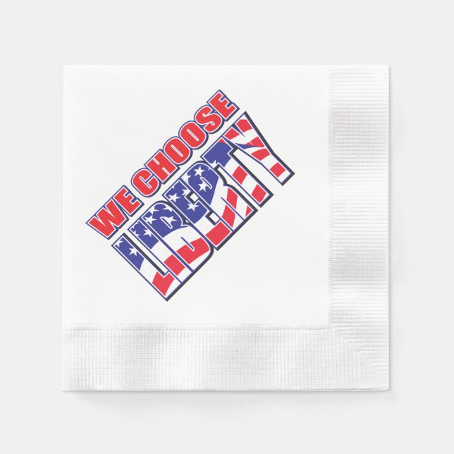 Serviette En Papier Nous choisissons la liberté (Devant)