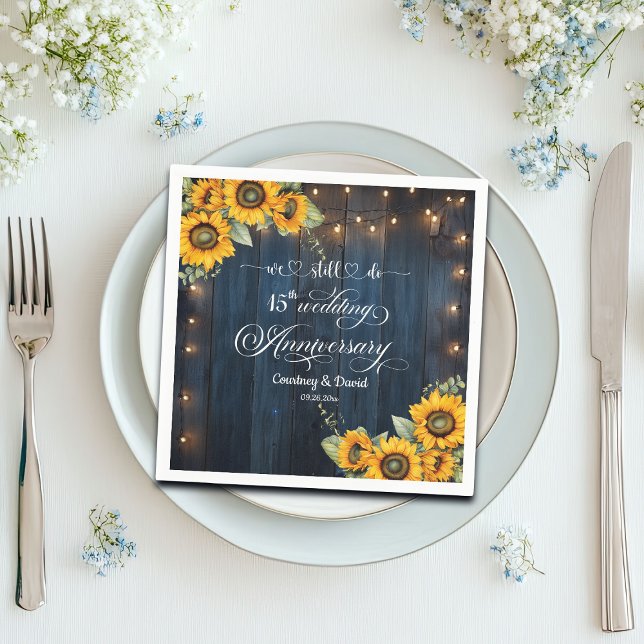 Serviette En Papier Nous Faisons Encore 15ème Anniversaire Mariage Lum (Créateur téléchargé)