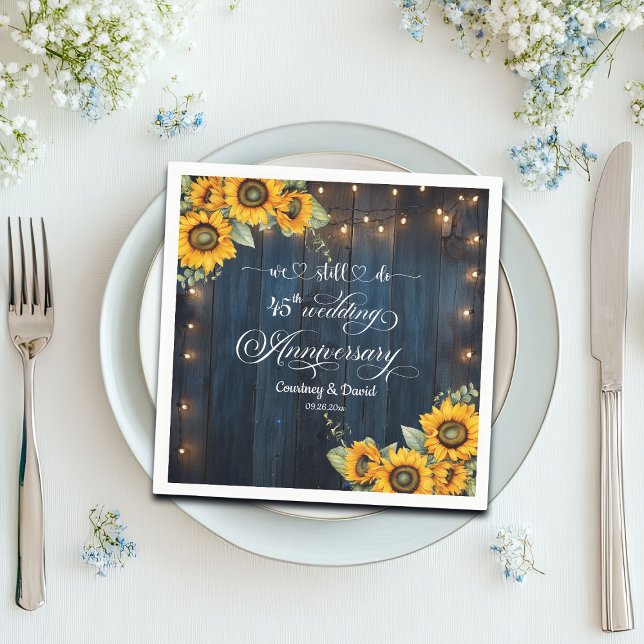 Serviette En Papier Nous Faisons Encore 45ème Anniversaire De Mariage (Créateur téléchargé)