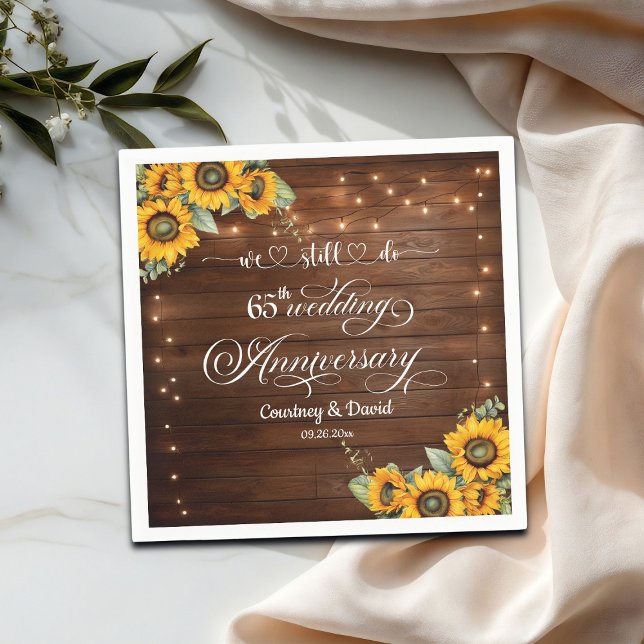 Serviette En Papier Nous Faisons Encore 65ème Anniversaire De Mariage (Créateur téléchargé)