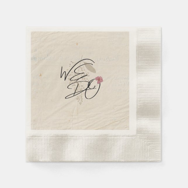 Serviette En Papier NOUS FAISONS Fleurs Pressées Shabby Garden Chic Pr (Devant)