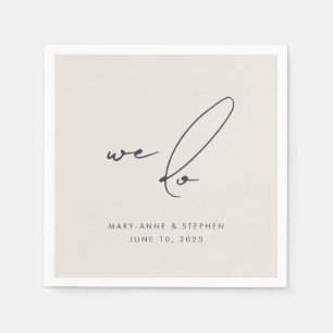 Serviette En Papier Nous faisons la Calligraphie moderne de mariage