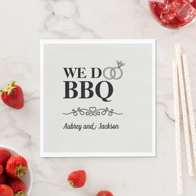 Serviette En Papier Nous faisons l'engagement BBQ (En situation)