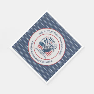 Serviette En Papier Nous, le Peuple Personnalisé 250 Ans 4 Juillet