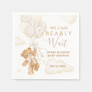 Serviette En Papier Nous pouvons à peine attendre Baby Shower Neutre