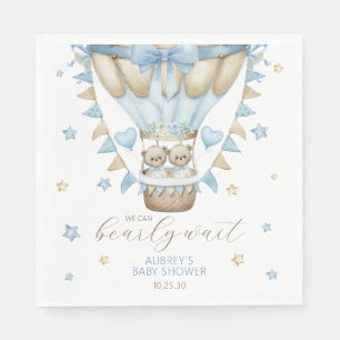 Serviette En Papier Nous Pouvons à Peine Attendre Jumeaux Garçon Baby 